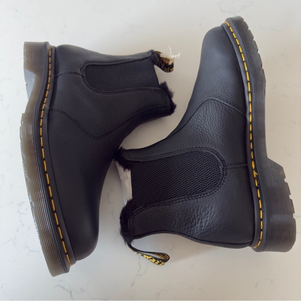 Dr. Martens Faux fur lined ambassador boots in black New in Box Size: 10M/11W - Picture 2 of 4